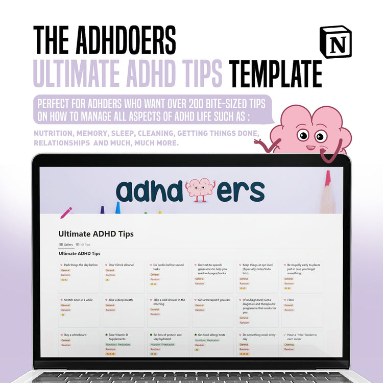 TDAH Essentials: Notion Template Bundle