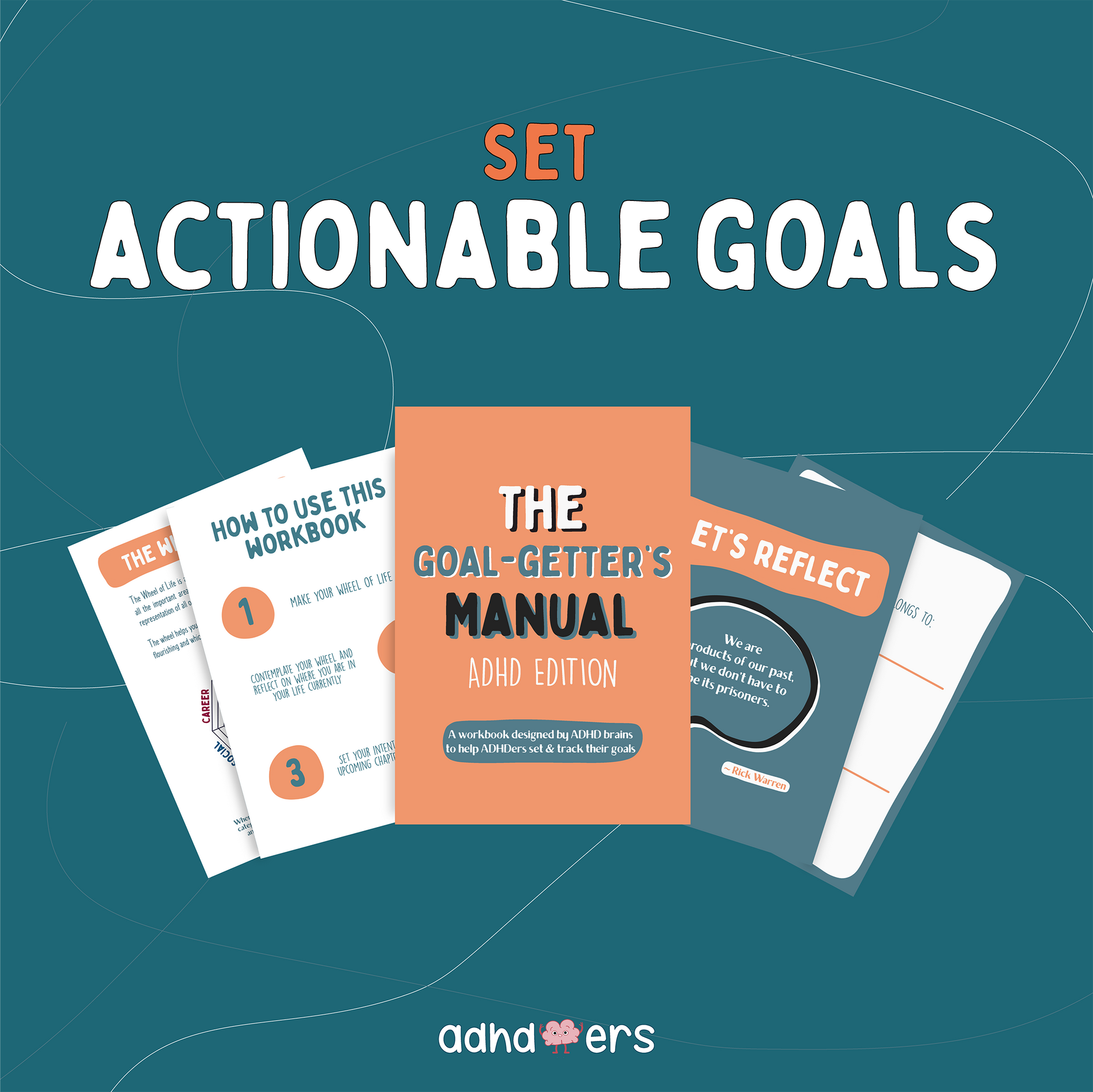 Goal-Getter's Manual - Digital Printable ADHD workbook - ADHDoers