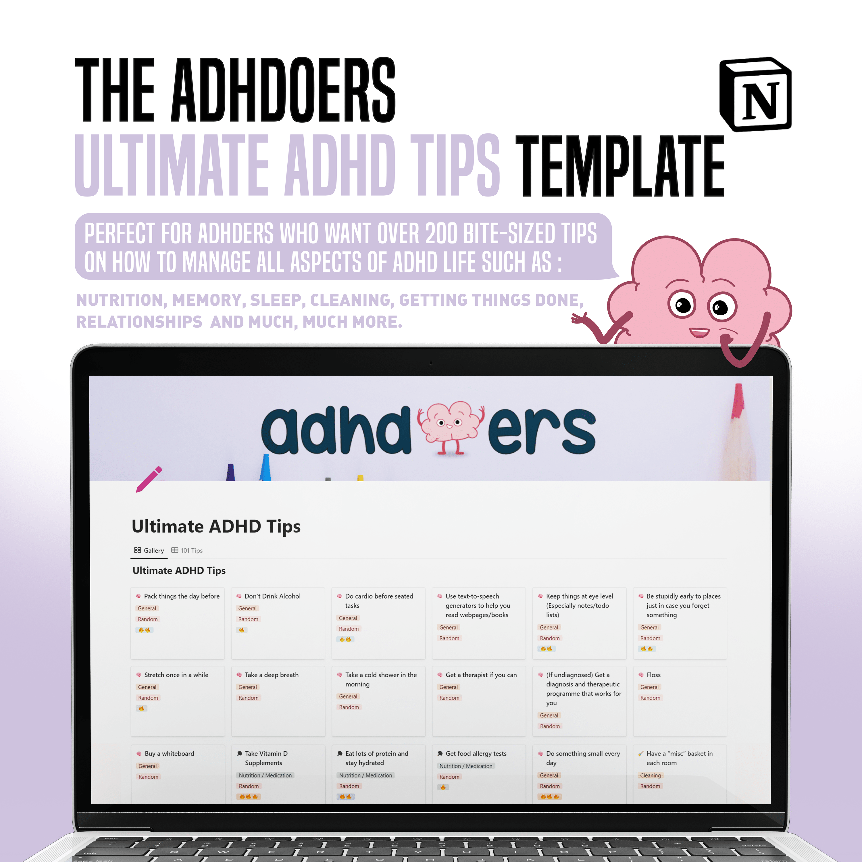 Ultimate ADHD Tips - Notion Template