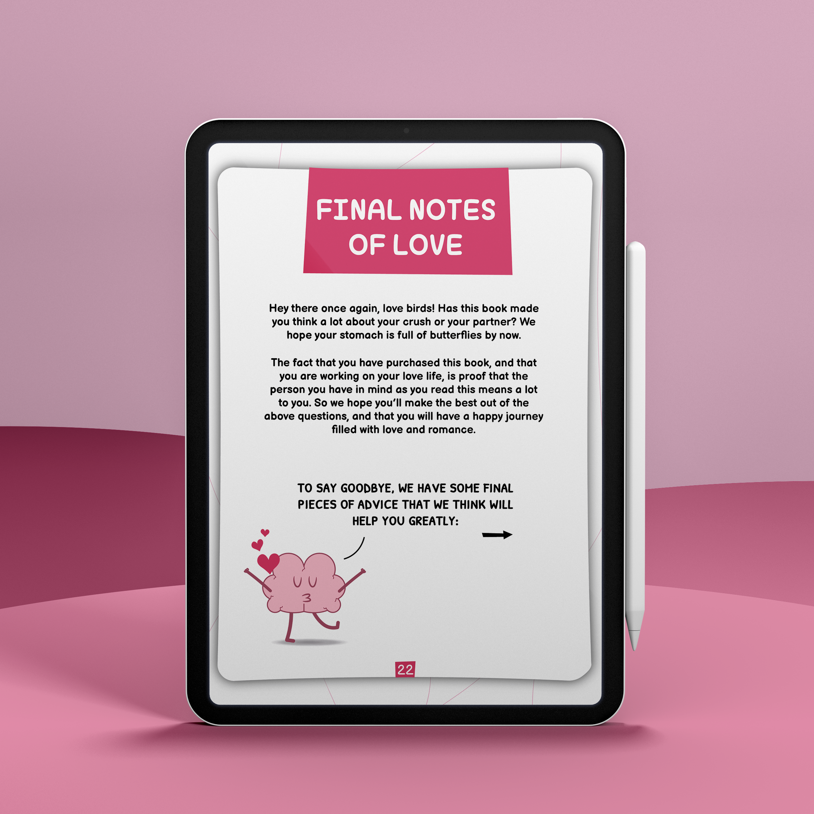 Perguntas comuns sobre o amor - livro de exercícios para impressão digital