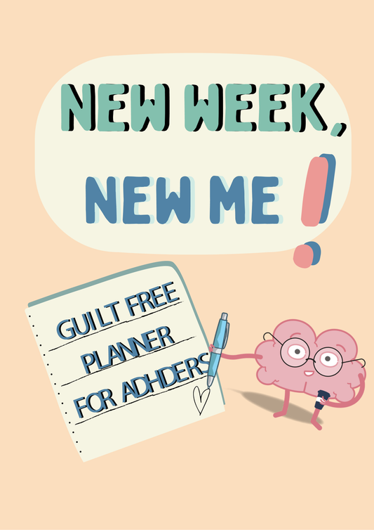 New Week, New Me for ADHDers - Digital ADHD Printable Planner - ADHDoers